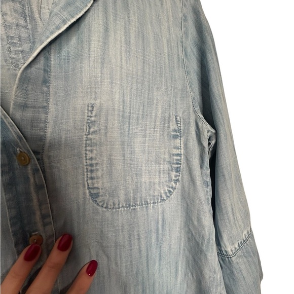 Bella Dahl Light Blue Tencel Button-Up Casual Shirt Sz S - Picture 9 of 14